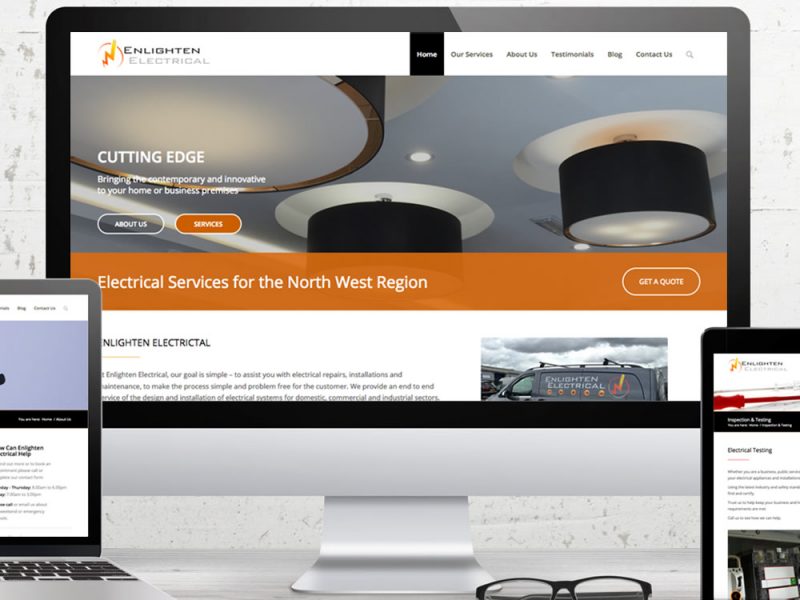 Responsive CMS Design Portfolio Enlighten Electrical