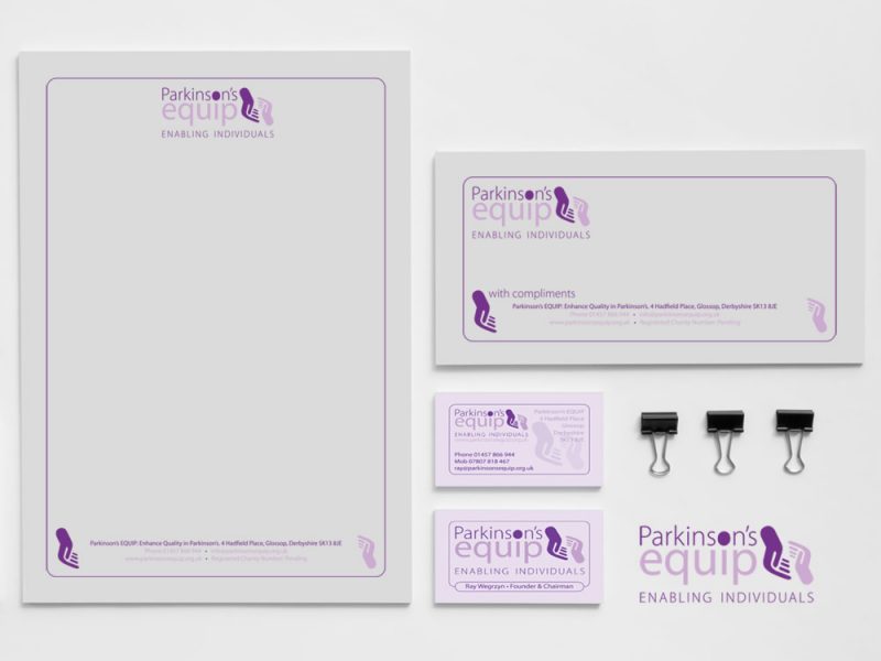 Parkinsons Equip Sationery Pack Designing